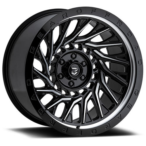 Gear Offroad Monsoon 757 Gloss Black W/ Machined Accents - Part Number 757MB-2206819 Gear Offroad Monsoon 757 Gloss Black W/ Machined Accents Photo