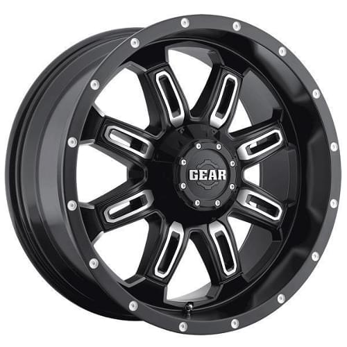 Gear Offroad Dominator 725 Gloss Black W/ Milled Spokes - Part Number 725MB-8908712 Gear Offroad Dominator 725 Gloss Black W/ Milled Spokes Photo