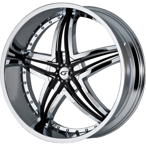 Gianna Blitz Chrome W Black Inserts - Part Number G1-20851143573 Gianna Blitz Chrome W Black Inserts Photo