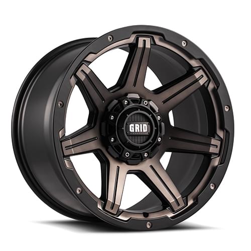 Grid Offroad GD06 Matte Black Metallic Dust W/ Dark Tint - Part Number GD06-20090052D-187 Grid Offroad GD06 Matte Black Metallic Dust W/ Dark Tint Photo
