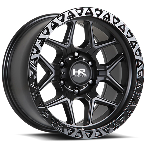 Hardrock H107 Matte Black W/ Black Beadlock - Part Number H107-179036112BB Hardrock H107 Matte Black W/ Black Beadlock Photo