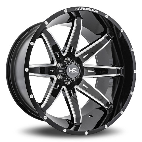 Hardrock Pain Killer Xposed H502 Black W/ Milled Spokes - Part Number H502-241481176BM Hardrock Pain Killer Xposed H502 Black W/ Milled Spokes Photo