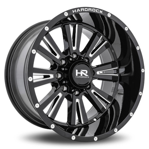 Hardrock Spine Xposed H503 Gloss Black W/ Milled Spokes - Part Number H503-201070119BM Hardrock Spine Xposed H503 Gloss Black W/ Milled Spokes Photo