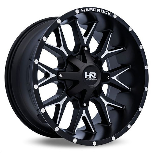 Hardrock Affliction H700 Gloss Black W/ Milled Spokes - Part Number H700-221037119GBM Hardrock Affliction H700 Gloss Black W/ Milled Spokes Photo