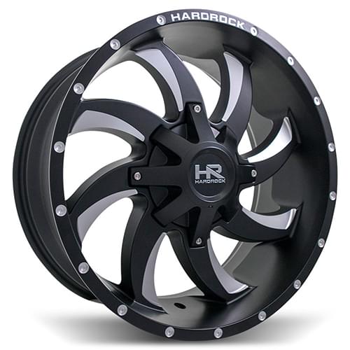 Hardrock Devious H701 Satin Black W/ Milled Spokes - Part Number H701-201281144BM Hardrock Devious H701 Satin Black W/ Milled Spokes Photo