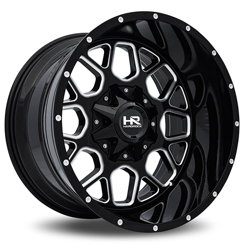 Hardrock Gunner H705 Gloss Black W/ Milled Spokes - Part Number H705-201252144GBM Hardrock Gunner H705 Gloss Black W/ Milled Spokes Photo