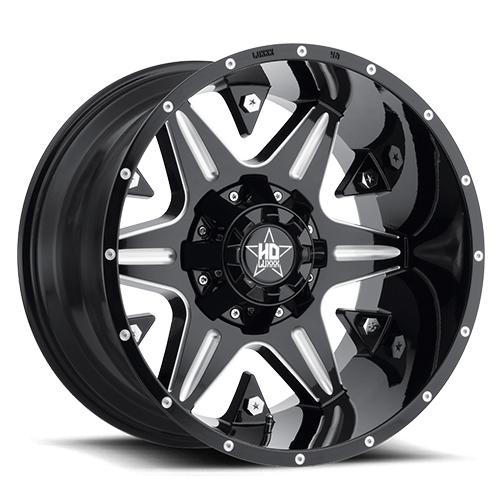Luxxx HD Offroad LHD-3 Gloss Black Milled - Part Number LHD0322146135139-76G-A1 Luxxx HD Offroad LHD-3 Gloss Black Milled Photo