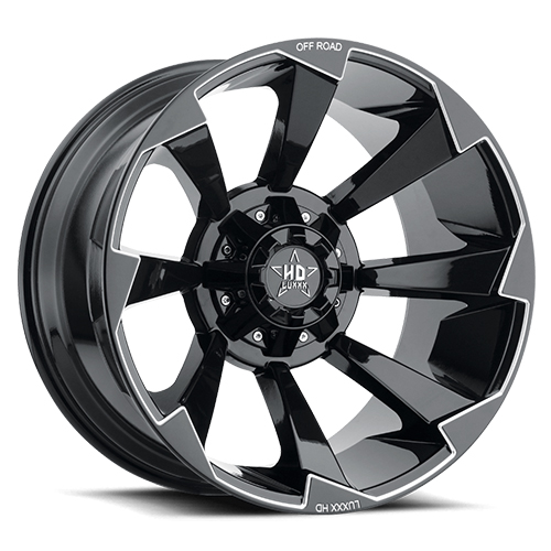 Luxxx HD Offroad LHD-16 Gloss Black Milled - Part Number LHD162095139150-12I-A1 Luxxx HD Offroad LHD-16 Gloss Black Milled Photo