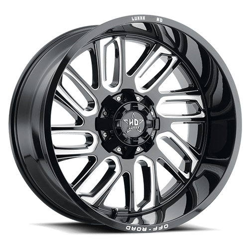 Luxxx HD Offroad LHD-18 Gloss Black Milled - Part Number LHD1824128170-49K-A1 Luxxx HD Offroad LHD-18 Gloss Black Milled Photo