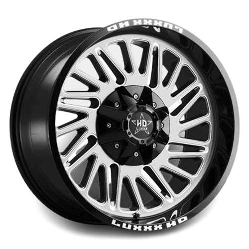 Luxxx HD Offroad LHD-19 Gloss Black With Machined Face - Part Number LHD1920106135139-18G-A2 Luxxx HD Offroad LHD-19 Gloss Black With Machined Face Photo