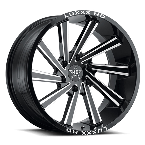 Luxxx HD Offroad LHD-22 Gloss Black Milled - Part Number LHD2220106135-18E-A1 Luxxx HD Offroad LHD-22 Gloss Black Milled Photo