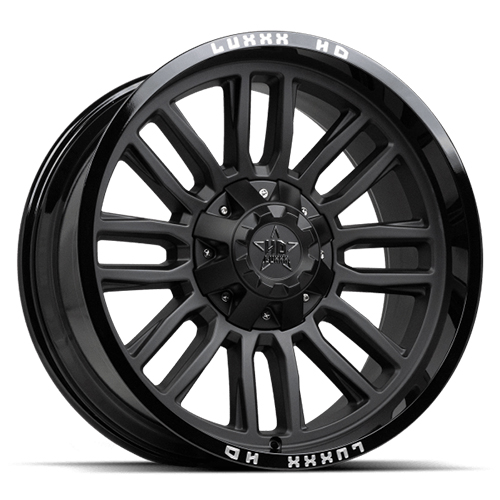 Luxxx HD Offroad LHD-26 Matte Black With Gloss Black Lip - Part Number LHD2622108165170-18K-A5 Luxxx HD Offroad LHD-26 Matte Black With Gloss Black Lip Photo