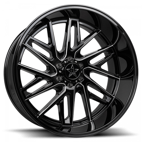 Luxxx HD Offroad LHD-29 Gloss Black Milled - Part Number LHD2924128180-44K-A1 Luxxx HD Offroad LHD-29 Gloss Black Milled Photo