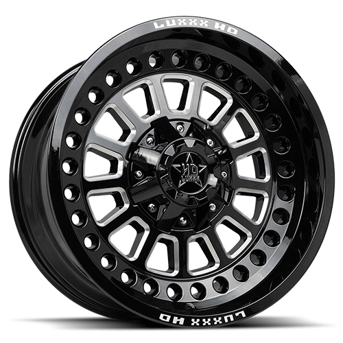 Luxxx HD Offroad LHD-33 Gloss Black Milled - Part Number LHD3317951143127-12D-A1 Luxxx HD Offroad LHD-33 Gloss Black Milled Photo