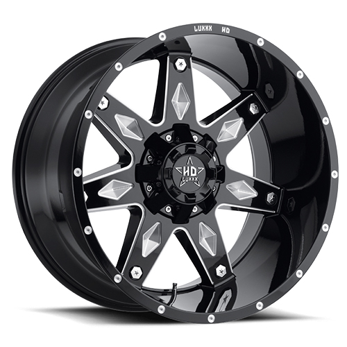 Luxxx HD Offroad LHD-9 Gloss Black Milled - Part Number LHD91896135139-12G-A1 Luxxx HD Offroad LHD-9 Gloss Black Milled Photo