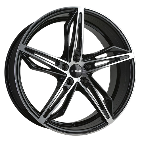 HD Wheels Fly-Cutter Gloss Black Machined Photo