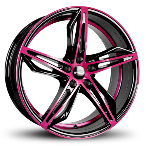 HD Wheels Fly Cutter Gloss Pink & Black w/ Machined Face