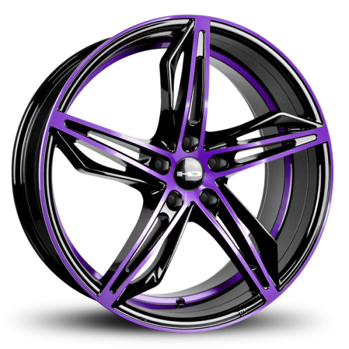 HD Wheels Fly Cutter Gloss Purple & Black w/ Machined Face