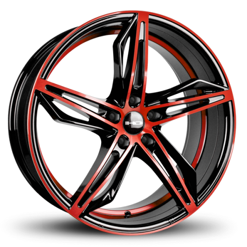 HD Wheels Fly Cutter Gloss Red & Black w/ Machined Face