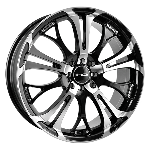 HD Wheels Spinout Gloss Black Machined Photo