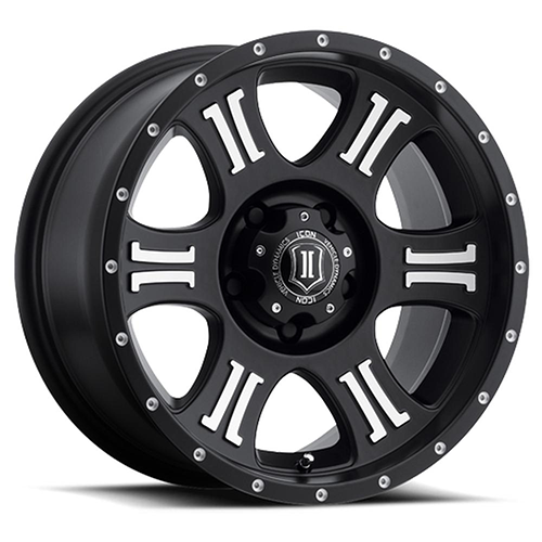 Icon Alloys Shield Satin Black Machined - Part Number 1017856350MB Icon Alloys Shield Satin Black Machined Photo