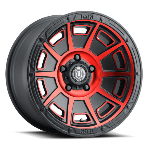 Icon Alloys Victory Satin Black Red Photo