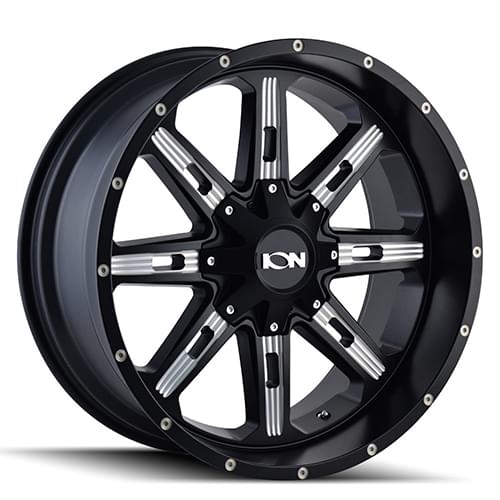 Ion Alloy 184 Satin Black W/ Milled Spokes - Part Number 184-8956M18 Ion Alloy 184 Satin Black W/ Milled Spokes Photo