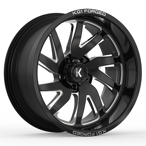 KG1 Forged Vile KF004 Gloss Black Machined - Part Number KF004261487GM KG1 Forged Vile KF004 Gloss Black Machined Photo