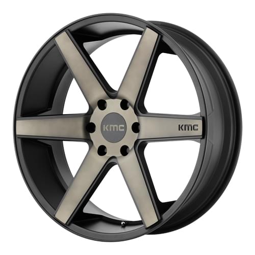 KMC KM704 District Truck Satin Black Machined DDT - Part Number KM70428577945 KMC KM704 District Truck Satin Black Machined DDT Photo