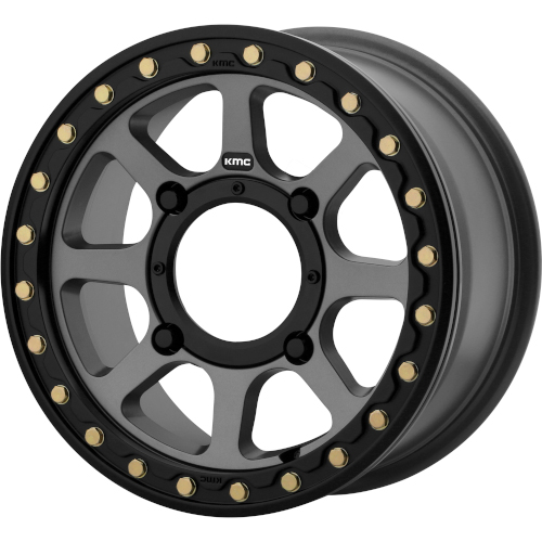 KMC UTV KS234 Addict 2 Satin Gray W/ Black Lip Beadlock - Part Number KS23456048438 KMC UTV KS234 Addict 2 Satin Gray W/ Black Lip Beadlock Photo