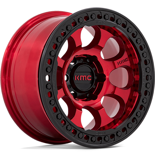 KMC Riot Beadlock KM237 Candy Red W/ Black Ring