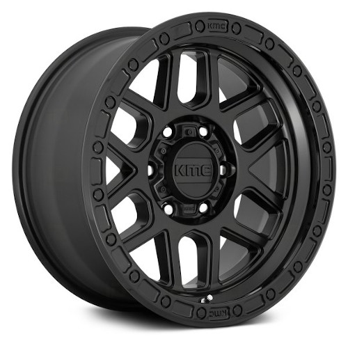 KMC KM544 Mesa Satin Black Gloss Black Lip - Part Number KM54479058712N KMC KM544 Mesa Satin Black Gloss Black Lip Photo