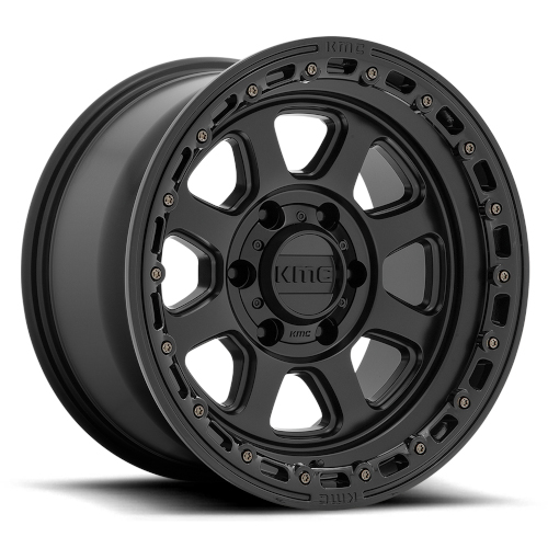 KMC KM548 Chase Satin Black W/ Gloss Black Lip - Part Number KM54889058718 KMC KM548 Chase Satin Black W/ Gloss Black Lip Photo