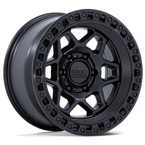 KMC Torx KM553 Matte Black W/ Gloss Black Lip