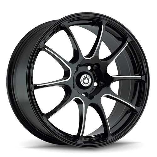 Konig Illusion 24 Gloss Black W/ Machined Spokes - Part Number 24B-IL98512455 Konig Illusion 24 Gloss Black W/ Machined Spokes Photo
