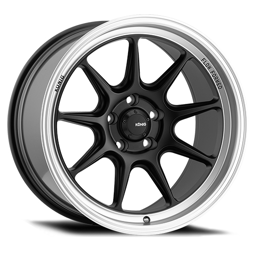Konig Countergram 105 Matte Black W/ Machined Lip - Part Number 105MB-CT95100355 Konig Countergram 105 Matte Black W/ Machined Lip Photo