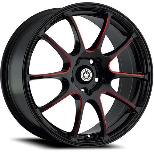 Konig Illusion 24 Gloss Black W/ Red Accents - Part Number 24BR-IL8851445R Konig Illusion 24 Gloss Black W/ Red Accents Photo