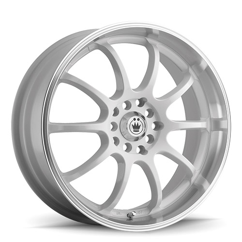 Konig Lightning 26 Gloss White W/ Machined Lip - Part Number 26W-LI8N51445W Konig Lightning 26 Gloss White W/ Machined Lip Photo
