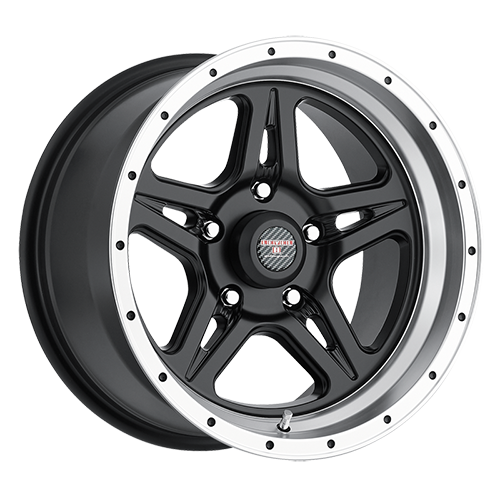 Level 8 Strike 5 Matte Black W/ Machined Lip - Part Number 1790ST5-25127B88 Level 8 Strike 5 Matte Black W/ Machined Lip Photo