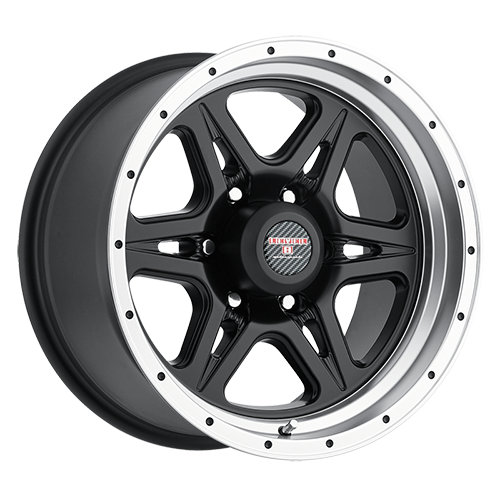 Level 8 Strike 6 Matte Black W/ Machined Lip - Part Number 1790ST6-26114B84 Level 8 Strike 6 Matte Black W/ Machined Lip Photo