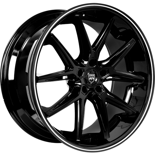 Lexani Circuit 710 Black With Milled Lip - Part Number 710-2290-15-15BG Lexani Circuit 710 Black With Milled Lip Photo