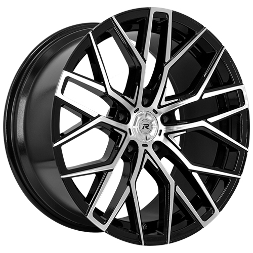 Lexani Cota Z01 Gloss Black W/ Machined Spokes - Part Number Z01-2205-13-20MB Lexani Cota Z01 Gloss Black W/ Machined Spokes Photo