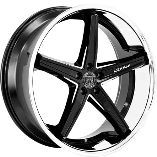 Lexani Fiorano 679 Black W Chrome Lip - Part Number 679-2010-45-45BGS Lexani Fiorano 679 Black W Chrome Lip Photo