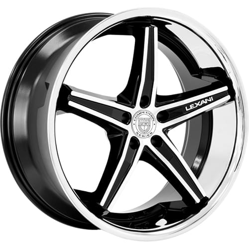 Lexani Fiorano 679 Gloss Black Machined W/ SS Lip - Part Number 679-2010-15-40SS Lexani Fiorano 679 Gloss Black Machined W/ SS Lip Photo