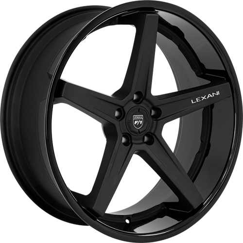 Lexani Savage 5 684 Satin Black W/ Gloss Black Lip - Part Number 684-1985-13-32SBGB Lexani Savage 5 684 Satin Black W/ Gloss Black Lip Photo