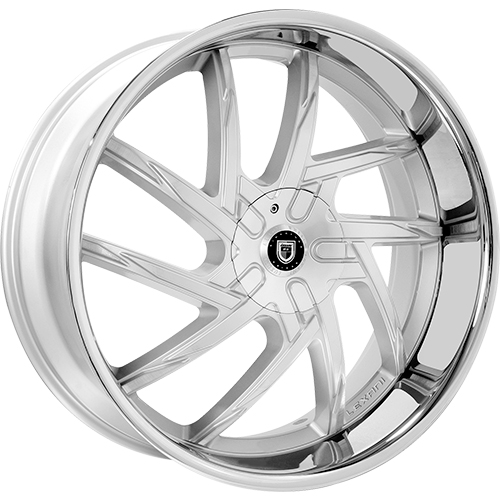 Lexani Senna 692 Silver Machined W/ Stainless Lip - Part Number 692-2610-82-30SMS Lexani Senna 692 Silver Machined W/ Stainless Lip Photo