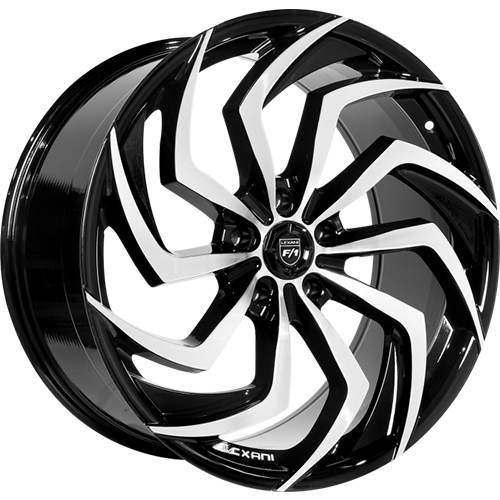 Lexani Shadow 698 Gloss Black W/ Machined Face - Part Number 698-2410-73-25MB Lexani Shadow 698 Gloss Black W/ Machined Face Photo