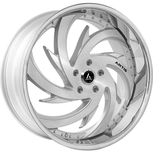 Lexani Spada A204 Silver Machined W/ Stainless Lip - Part Number A204-2410-82-20SMS Lexani Spada A204 Silver Machined W/ Stainless Lip Photo