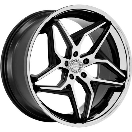 Lexani Spyder 677 Black Machined - Part Number 677-2010-45-45SS Lexani Spyder 677 Black Machined Photo