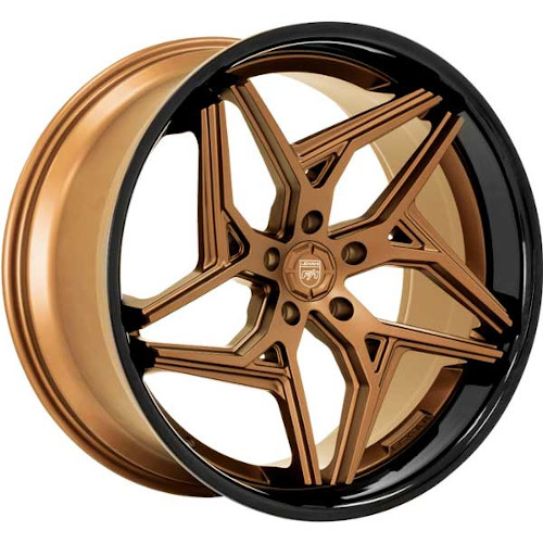 Lexani Spyder 677 Satin Bronze W/ Gloss Black Lip - Part Number 677-2085-13-35BZSSB Lexani Spyder 677 Satin Bronze W/ Gloss Black Lip Photo